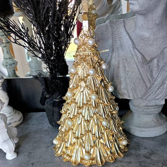 NEW! EXQUISITE PEARL EMBELLISHED 15" TREE DECOR OH MY - Picture 5 of 6